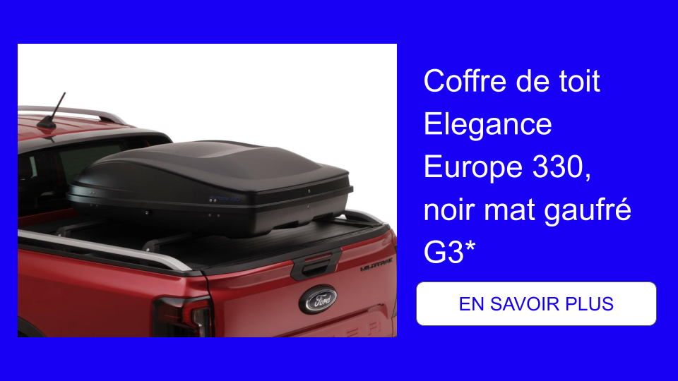 Coffre de toit Elegance Europe 330, noir mat gaufré G3